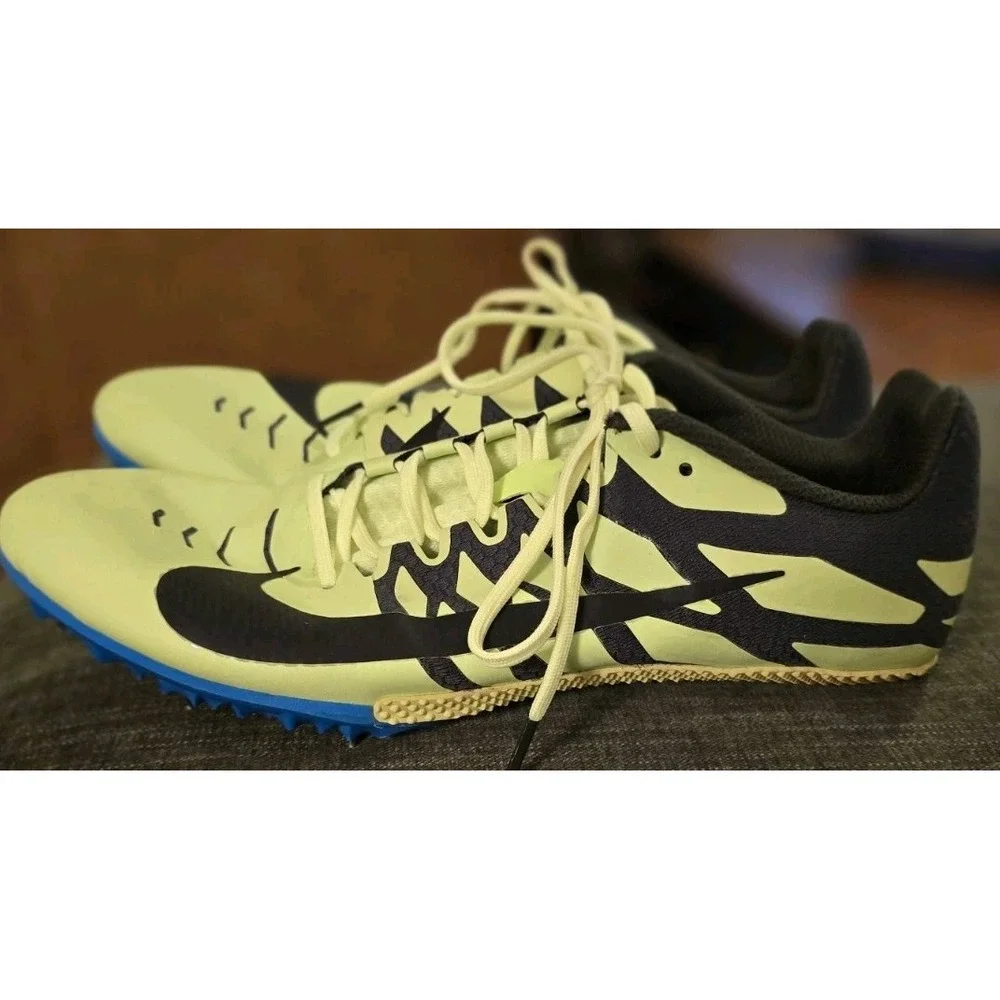 Nike Men's 10.5 Volt Green Black Zoom Rival Racing Spikes Track Field Running